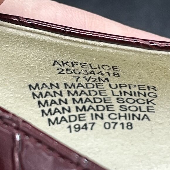 Anne Klein red Felice Iflex Pumps Women Size 7.5M Kitten Patent Leather Heels - Picture 6 of 7